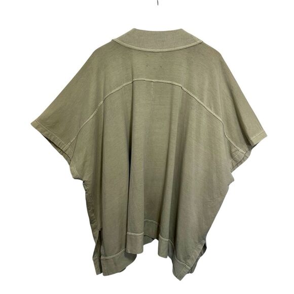 Aerie Offline Overized Terry Cape Open Cardigan in Clay, M - Picture 4 of 9